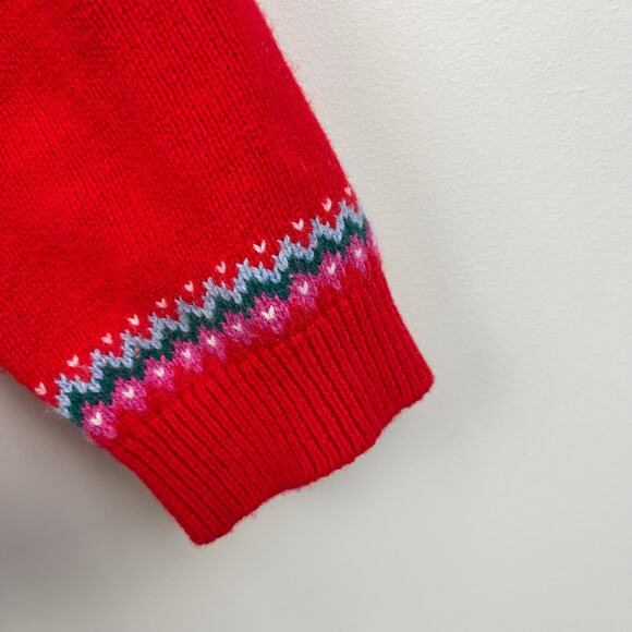 Mini Boden Fun Fair Isle Cardigan Red Father Christmas 9-10 - Picture 3 of 7